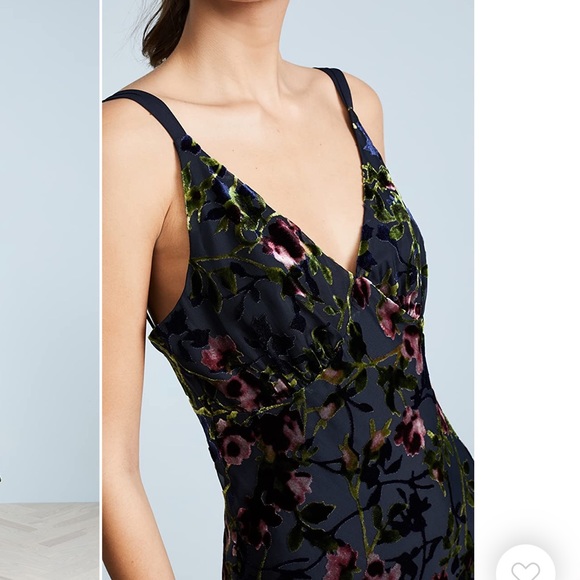 WAYF Velvet Sedona Bias Midi Dress - Picture 7 of 8